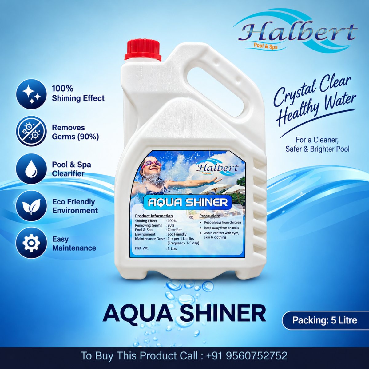 Halbert Aqua Shiner | Pool & Spa Water Clarifier