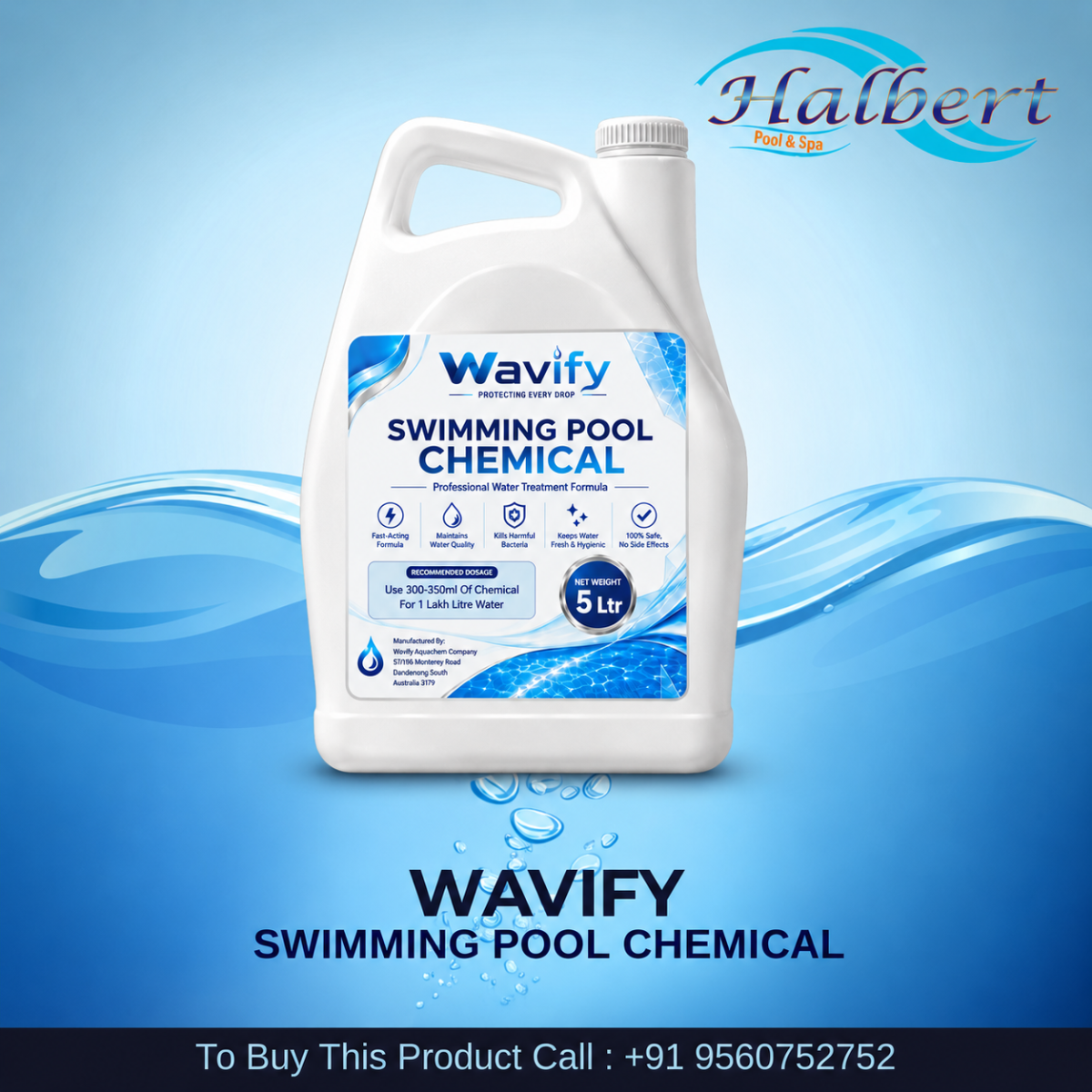 Wavify Swimming Pool Chemical | Professional Pool Cleaner